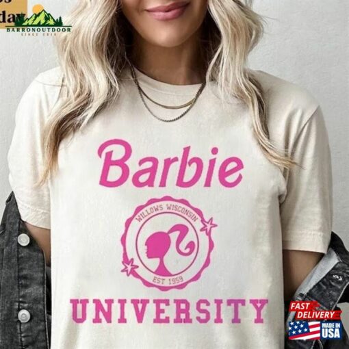 Barbie University Willows Wisconsin Est 1959 Shirt Girl Gift For Lover Hoodie Sweatshirt