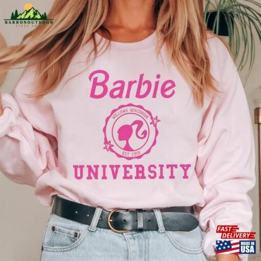 Barbie University Willows Wisconsin Est 1959 Shirt Girl Gift For Lover Hoodie Sweatshirt