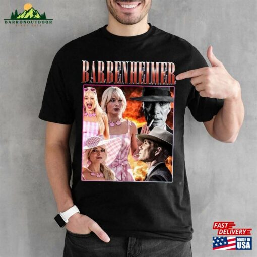 Barbie Vs Oppenheimer Shirt Cillian Murphy Margot Robbie Barbenheimer Tee Greta Gerwig T Comfort Colors Classic Unisex