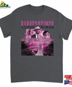 Barbnenheimer Barbie Oppenheimer Pink Printed Vintage 2023 Movie Poster Unisex Crewneck T Shirt Sweatshirt Hoodie 3