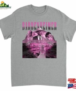 Barbnenheimer Barbie Oppenheimer Pink Printed Vintage 2023 Movie Poster Unisex Crewneck T Shirt Sweatshirt Hoodie 4