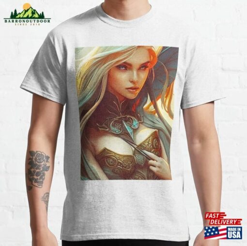 Beautiful Blond Fantasy Woman Classic T-Shirt Hoodie