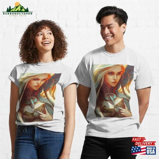 Beautiful Blond Fantasy Woman Classic T-Shirt Hoodie