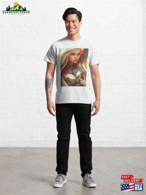 Beautiful Blond Fantasy Woman Classic T-Shirt Hoodie