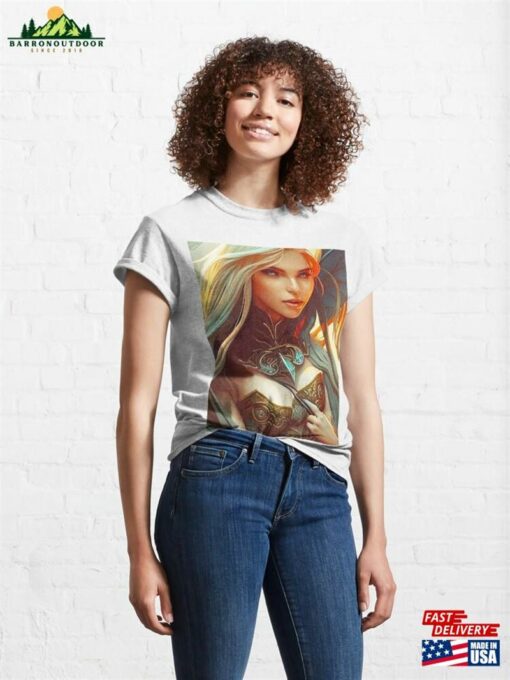 Beautiful Blond Fantasy Woman Classic T-Shirt Hoodie