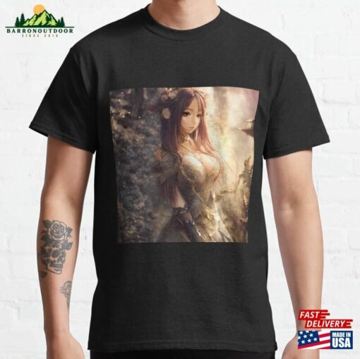 Beautiful Fantasy Anime Girl Classic T-Shirt Unisex