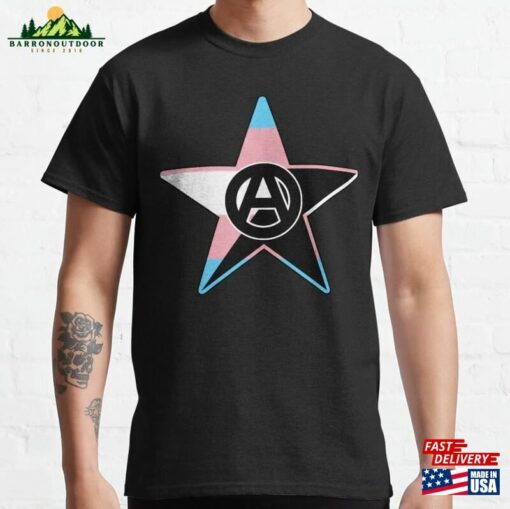 Black Anarchy Symbol On Anarchist Star Hoodie Unisex