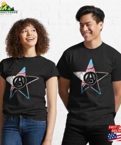 Black Anarchy Symbol On Anarchist Star Transgender Trans Pride Colors Sweatshirt Unisex 3