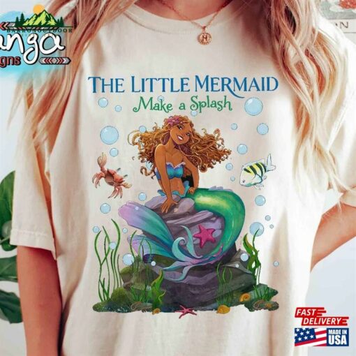 Black Ariel Princess Shirt Live Action Little Mermaid Movie 2023 Tee Classic Unisex