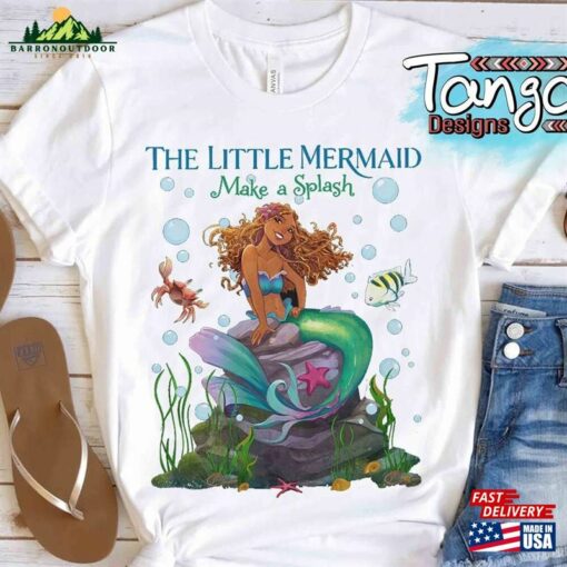 Black Ariel Princess Shirt Live Action Little Mermaid Movie 2023 Tee Classic Unisex