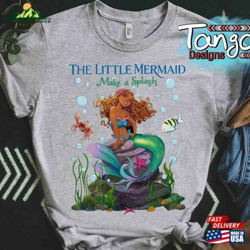 Black Ariel Princess Shirt Live Action Little Mermaid Movie 2023 Tee Classic Unisex