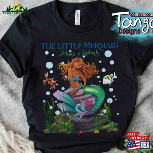 Black Ariel Princess Shirt Live Action Little Mermaid Movie 2023 Tee Classic Unisex