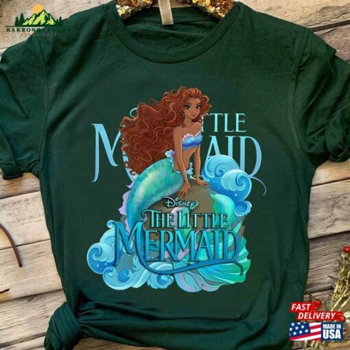 Black Ariel Princess Shirt Live Action Little Mermaid Movie 2023 Tee Unisex T-Shirt