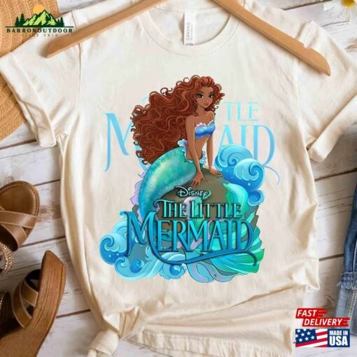 Black Ariel Princess Shirt Live Action Little Mermaid Movie 2023 Tee Unisex T-Shirt