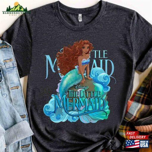 Black Ariel Princess Shirt Live Action Little Mermaid Movie 2023 Tee Unisex T-Shirt