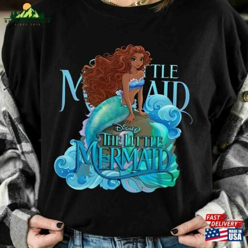 Black Ariel Princess Shirt Live Action Little Mermaid Movie 2023 Tee Unisex T-Shirt