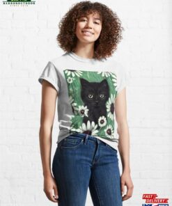 Black Kitten In A Field Of Daisies Classic T-Shirt Sweatshirt 3 Black Kitten In A Field Of Daisies Classic T Shirt Sweatshirt 4