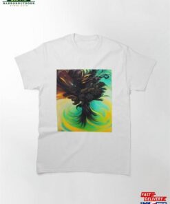 Black Sable Floral Arrangement Illustration Brilliant Orange And Yellow Sunlight Classic T-Shirt Sweatshirt