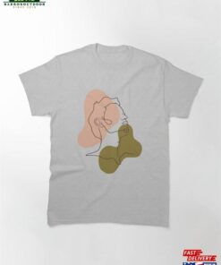 Boho Man Abstract Facial Outline Design Classic T-Shirt Unisex