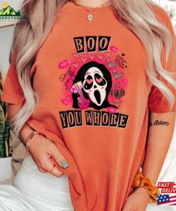 Boo You Whore Shirt Scary Halloween Horror Movie Unisex Classic