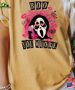 Boo You Whore Shirt Scary Halloween Horror Movie Unisex Classic 3