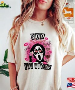 Boo You Whore Shirt Scary Halloween Horror Movie Unisex Classic 4