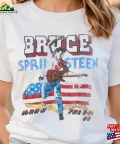 Bruce Springsteen Bon In The Usa T-Shirt Old School Band Tee Unisex