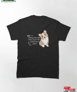 Canine (Doggy) Love Language Corgi Illustration Classic T-Shirt Unisex Canine (Doggy) Love Language Corgi Illustration Classic T-Shirt Unisex