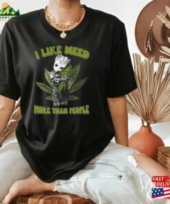 Cannabis Lovers Shirt I Like Weed More Than People Humor 420 Unisex Hoodie 4
