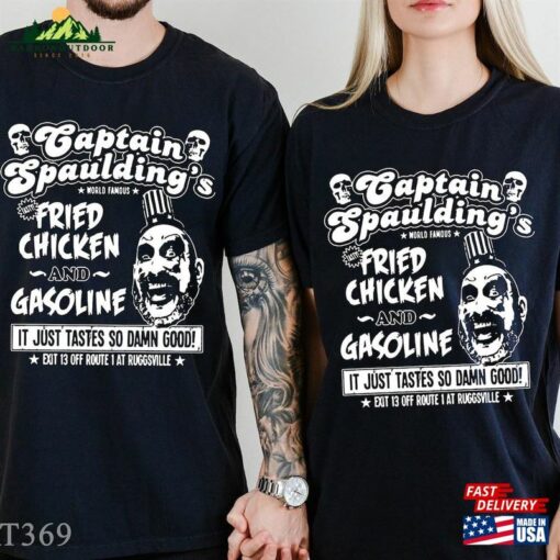 Captain Spaulding’s Fried Chicken And Gasoline T-Shirt Tutti Fing Fruitty Spalding Shirt Sweatshirt Unisex