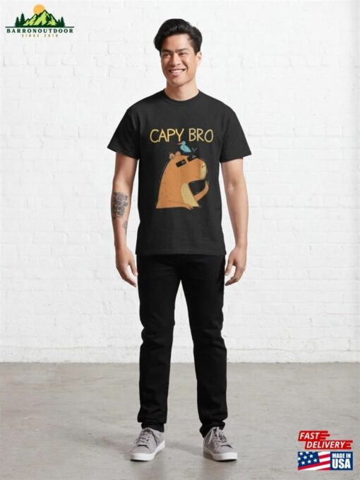 Capy Bro Capybara Lover Big Rodent Animals Wildlife Day Gift Classic T-Shirt Unisex Sweatshirt