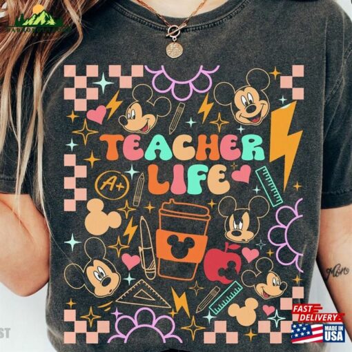 Cartoon Teacher Life Comfort Colors® Shirt Team Appreciation Gift Unisex T-Shirt