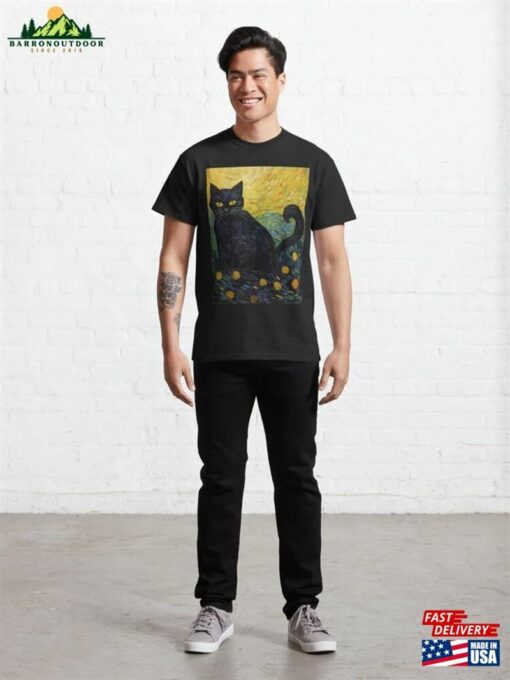 Cat Van Gogh Classic T-Shirt Hoodie