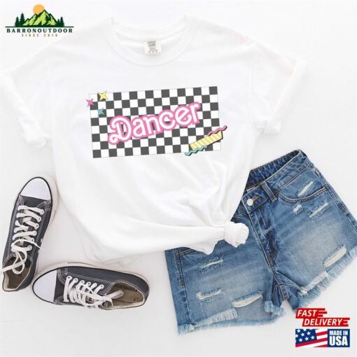 Checkered Pink 90S Dancer Tee Shirt Colorful Dance Team Squad T-Shirt Hoodie