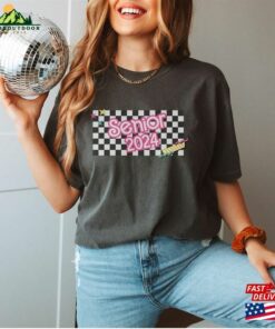 Checkered Pink 90S Senior 2024 Tee Shirt Colorful Year Sweatshirt Hoodie Checkered Pink 90S Senior 2024 Tee Shirt Colorful Year Sweatshirt Hoodie