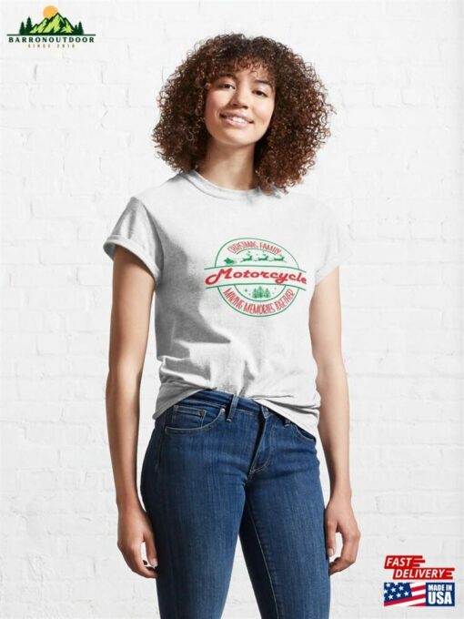 Christmas Family Motorcycle 2023 Classic T-Shirt Unisex