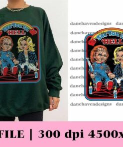 Chucky And Bride See You In Hell Vintage Halloween 2023 Shirt Png 90S Digital Download Hoodie Unisex Chucky And Bride See You In Hell Vintage Halloween 2023 Shirt Png 90S Digital Download Hoodie Unisex