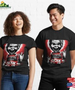 Chucky The Killer Doll Vs Zombies Halloween Movie Poster Classic T-Shirt Sweatshirt Chucky The Killer Doll Vs Zombies Halloween Movie Poster Classic T-Shirt Sweatshirt