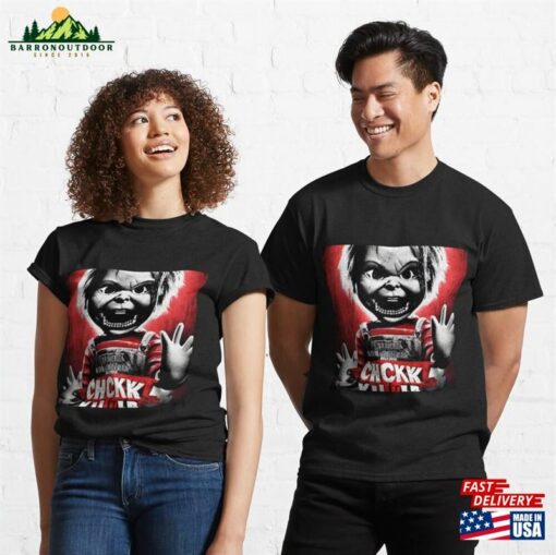 Chucky The Killer Doll Vs Zombies Halloween Movie Poster Classic T-Shirt Sweatshirt