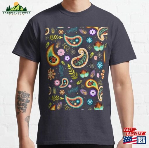 Colorful Flowers Design Classic T-Shirt Unisex