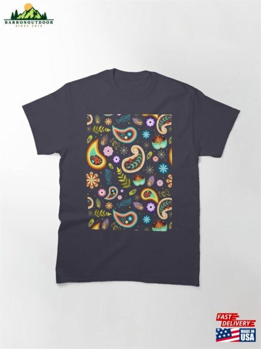 Colorful Flowers Design Classic T-Shirt Unisex