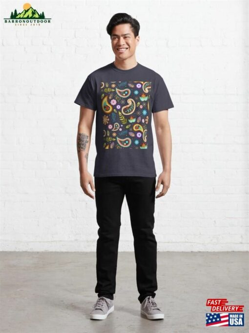 Colorful Flowers Design Classic T-Shirt Unisex