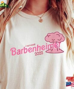 Comfort Color I Survived Barbenheimer 2023 Shirt Barbie Heart Fan T-Shirt Hoodie