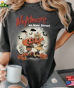 Comfort Color Shirt Disney Mickey Nightmare On Main Street Vintage Halloween T-Shirt Party Unisex Sweatshirt