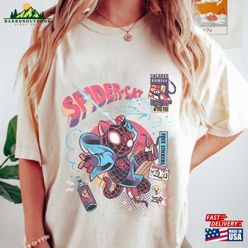 Comfort Color Vintage Spider Cat Shirt Spiderman Across The Verse T-Shirt Unisex