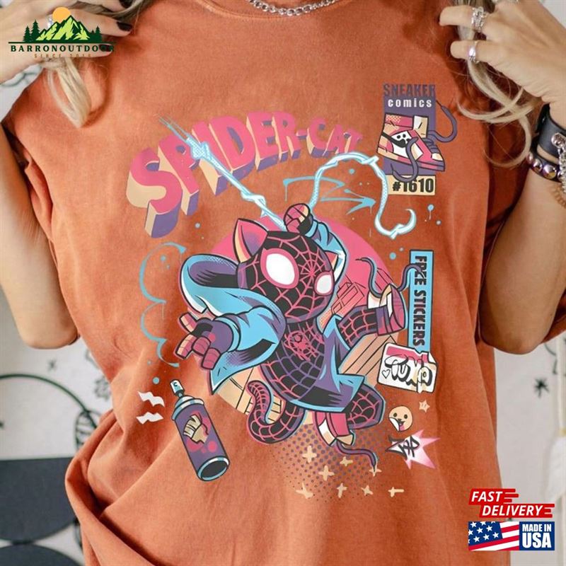 Comfort Color Vintage Spider Cat Shirt Spiderman Across The Verse T-Shirt Unisex