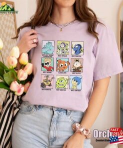 Comfort Colors® Pixar Movie Group Shot Shirt Characters T-Shirt Disneyland Trip Tee Sweatshirt Classic