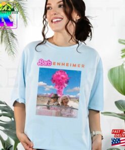 Comfort Colors Barbenheimer Shirt Barbie Driving Car Graphic X Oppenheimer 2023 Unisex Hoodie