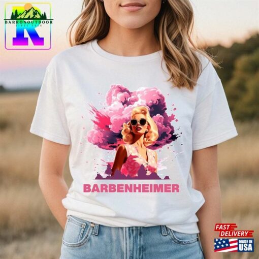 Comfort Colors Barbenheimer Shirt Margot Robbie Barbie Portrait T-Shirt Hoodie