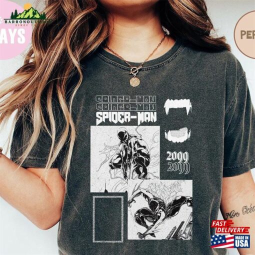 Comfort Colors Black Spider Man 2099 Shirt Retro Super Hero Mcu Fan Gift Classic Unisex